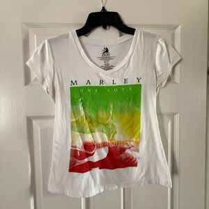Zion Rootswear Women's White Marley One Love Tee